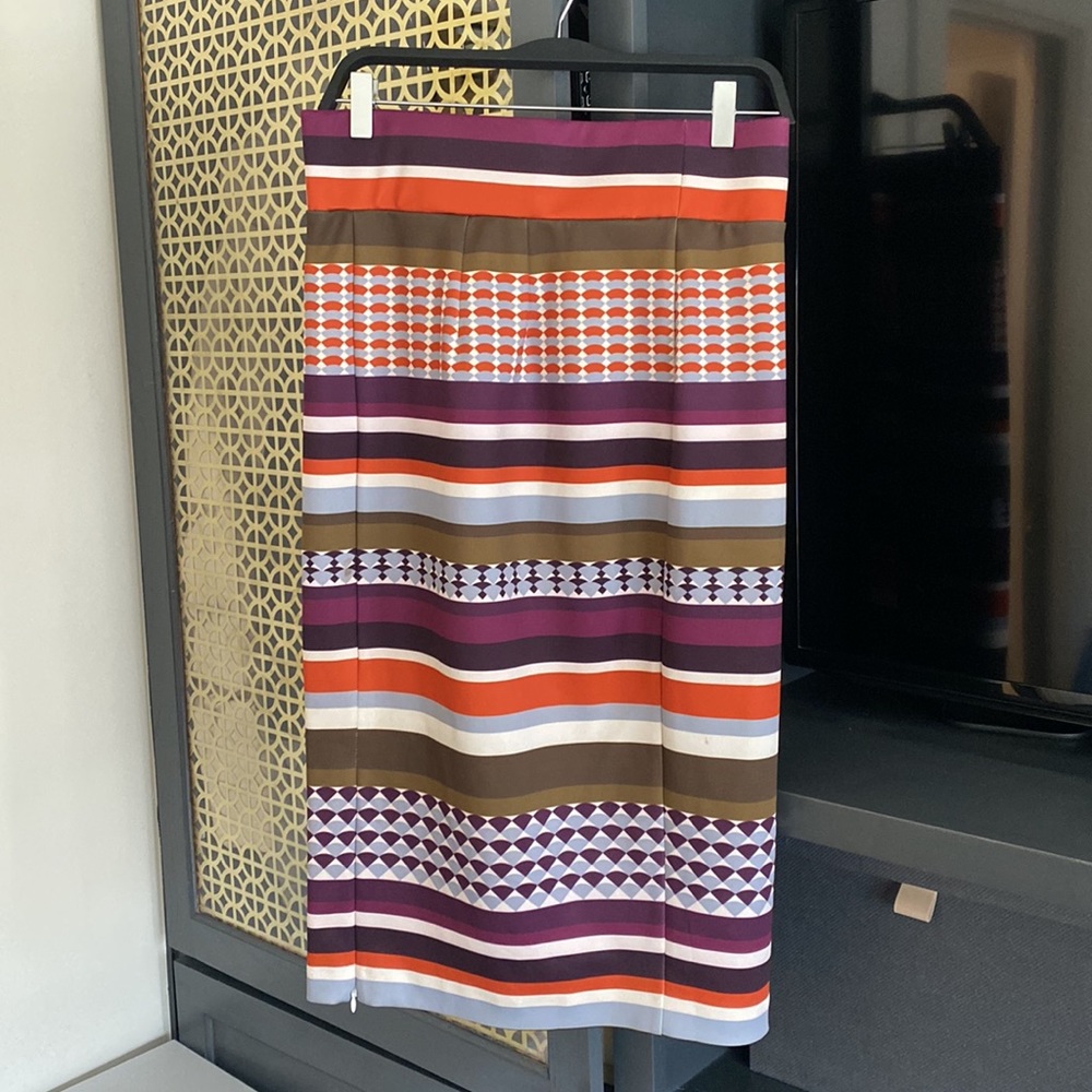 Eloquii Multicolor Striped Pencil Skirt